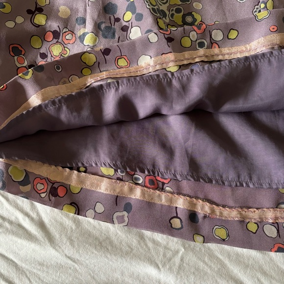 Boden Purple Silk Floral Patterned Dress for spring - Picture 3 of 7